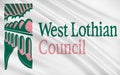 Flag of West Lothian council of Scotland, United Kingdom of Great Britain
