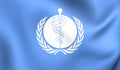 Flag of the World Health Organization Royalty Free Stock Photo