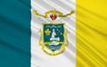 Flag of Yellowknife in Northwest Territories, Canada Royalty Free Stock Photo