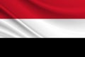 Flag of Yemen Fabric texture of the flag of Yemen Royalty Free Stock Photo