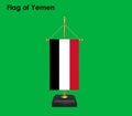 Flag of Yemen, Yemen Flag, National symbol of Yemen country. Table flag of Flag of Yemen, Yemen Flag, National symbol of Yemen