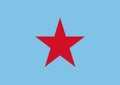 Glossy glass flag of Yemeni Socialist Party