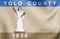 Flag of Yolo county California state, USA. 3D Illustration Royalty Free Stock Photo