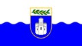 Glossy glass flag of the Zadar County