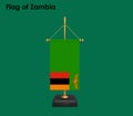 Flag of Zambia, Zambia Flag, National symbol of Zambia country.Flag of Zambia, Zambia Flag, National symbol of Zambia country.