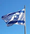 flag of Zionist Movement became the flag of the State of Israel Royalty Free Stock Photo