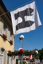 Flag of Brugg at Jugendfest Brugg Royalty Free Stock Photo