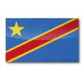 Flag of the democratic Republic Congo Royalty Free Stock Photo