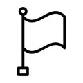 Flagged Vector Thick Line Icon For Personal And Commercial Use