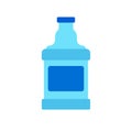 Flagon blue pottery liquid beverage vector icon. Water bottle logo delivery big plastic canister gallon