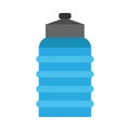 Flagon blue pottery liquid beverage vector icon. Water bottle logo delivery big plastic canister gallon