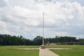 Flagpole at Tennessee Veterans Cemetery at Parker Crossroads Royalty Free Stock Photo