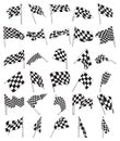 Race flags flash set. Set of labels and elements. Vector set illustration template tattoo.