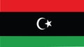 National Libya flag. Africa. 3D illustration.flag of Libya. Royalty Free Stock Photo