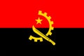 Flags of Angola Royalty Free Stock Photo