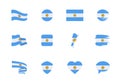 Flags of Argentina - flat collection. Flags of different shaped twelve flat icons