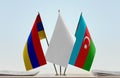 Flags of Armenia and Azerbaijan