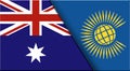 Flags of Australia and Commonwealth of Nations. Commonwealth of Nations Royalty Free Stock Photo
