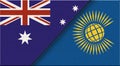 Flags of Australia and Commonwealth of Nations. Flags Together Royalty Free Stock Photo