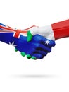 Flags Australia, Italy countries, partnership friendship, national sports team Royalty Free Stock Photo