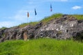 Flags on the bunker