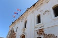 Flags at Castillo San Cristobal in Puerto Rico Royalty Free Stock Photo