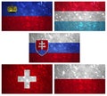Switzerland, Poland, Slovakia, Luxembourg and Lichtenstein flag