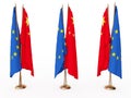 Flags of China and the EU