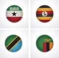 Flags of countries as fabric badges Royalty Free Stock Photo