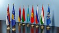 Flags of countries CSTO Collective Security Treaty Organization countries against war Serbia and Kosovo, Serbia flag, Kosovo flag