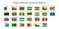 Flags of the countries of the world. Flags of African countries, part 1