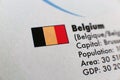 Flags and country details, Belgium Royalty Free Stock Photo