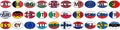 Flags of the country of the EU oval sticker