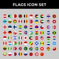 Flags country icon set include austria,bahrain,canada,england,finland,germany,greenland,indonesia,japan,italy,palestine,singapore,