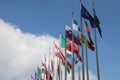 flags of Coutries during the international Meeting