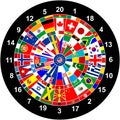 Flags darts board