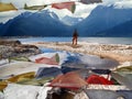 flags develop in the foothills of the Himalayas.