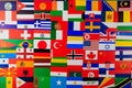 Flags of different countries. Background. The concept of friendship of the peoples of the world