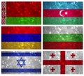 Belarus, Israel, Georgia, Bulgaria, Armenia and Azerbaijan flag