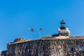 Flags on El Morro Royalty Free Stock Photo