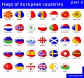 Flags of Europe Royalty Free Stock Photo