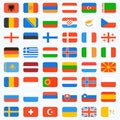 Flags of Europe Royalty Free Stock Photo