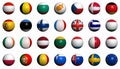 Flags of the European Union countries Royalty Free Stock Photo