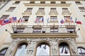 Flags on a facade