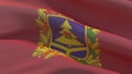 Russian region flag images - Flag of Bryansk Oblast. Waving banner 3D illustration.