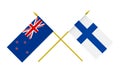 Flags, Finland and New Zealand