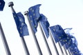 Flags Flying Outside European Commission Building Royalty Free Stock Photo