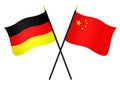 Flags of Germany and China In 3D isolated on white background