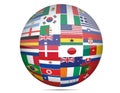 Flags globe Royalty Free Stock Photo