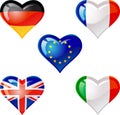 Flags heart